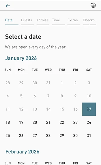 ブルーラグーンの予約方法（ステップ2）